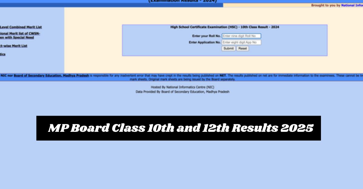 MP Board Class 10th and 12th Results 2025